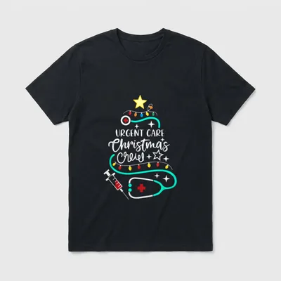 Urgent Care Christmas Crew Acute ICU T-Shirt – Classic T-Shirt in Black