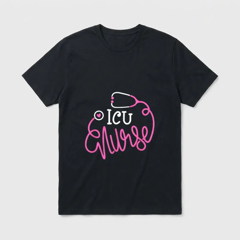 ICU Nurse Funny Intensive Care Unit T-Shirt – Classic T-Shirt in Black