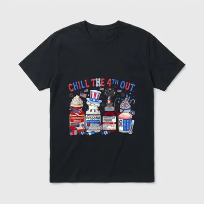 Chill the 4th Out Nurse July T-Shirt – Classic T-Shirt in Black
