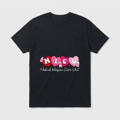 Heart Candy MICU Nurse Valentine's Day T-Shirt – Classic T-Shirt in Black