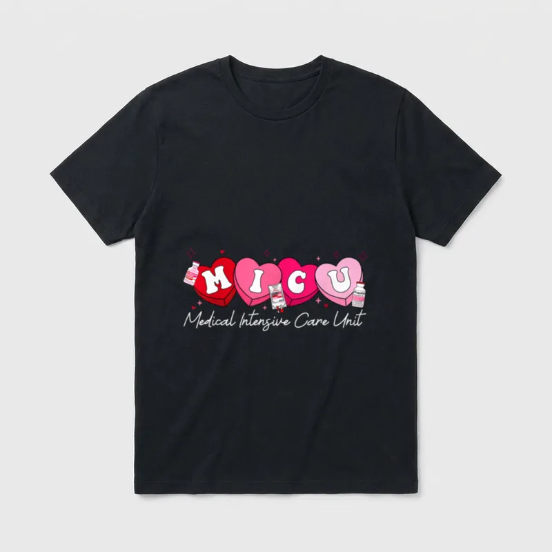 Heart Candy MICU Nurse Valentine's Day T-Shirt – Classic T-Shirt in Black
