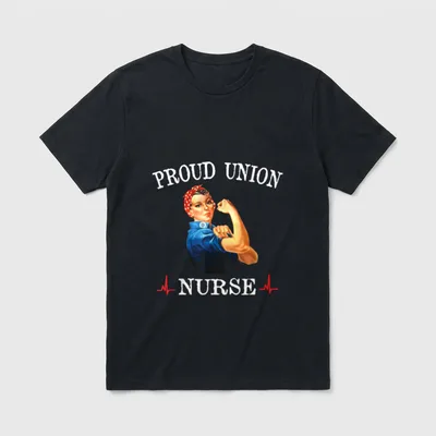Proud Union Nurse Safe Staffing Saves T-Shirt – Classic T-Shirt in Black