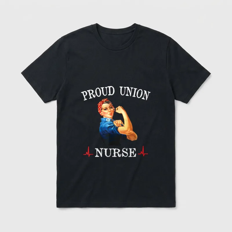 Proud Union Nurse Safe Staffing Saves T-Shirt – Classic T-Shirt in Black