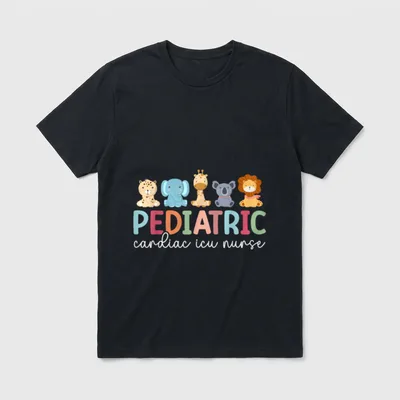 PCICU Nurse Pediatric Cardiac Intensive Care T-Shirt – PEDIATRIC cardiac icu nurse – Classic T-Shirt in Black