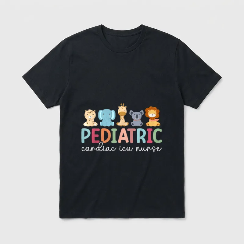 PCICU Nurse Pediatric Cardiac Intensive Care T-Shirt – PEDIATRIC cardiac icu nurse – Classic T-Shirt in Black