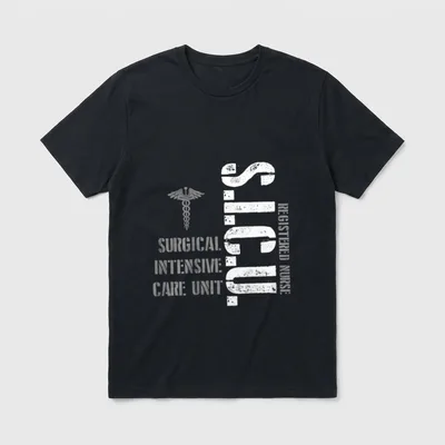 SICU Registered Nurse Intensive Care RN T-Shirt – Classic T-Shirt in Black
