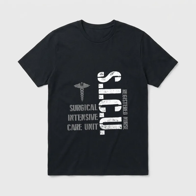 SICU Registered Nurse Intensive Care RN T-Shirt – Classic T-Shirt in Black