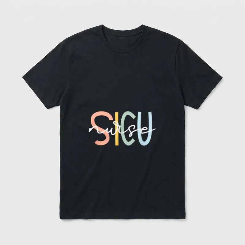 Surgical ICU Nurse SICU Team Co T-Shirt – Classic T-Shirt in Black