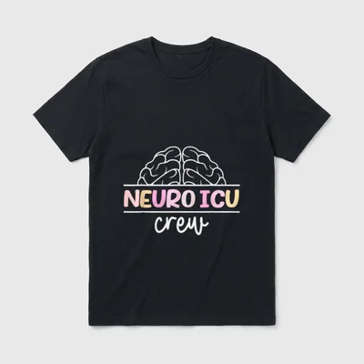 Neuro ICU Nurse Crew Neurology Intensive T-Shirt – Classic T-Shirt in Black
