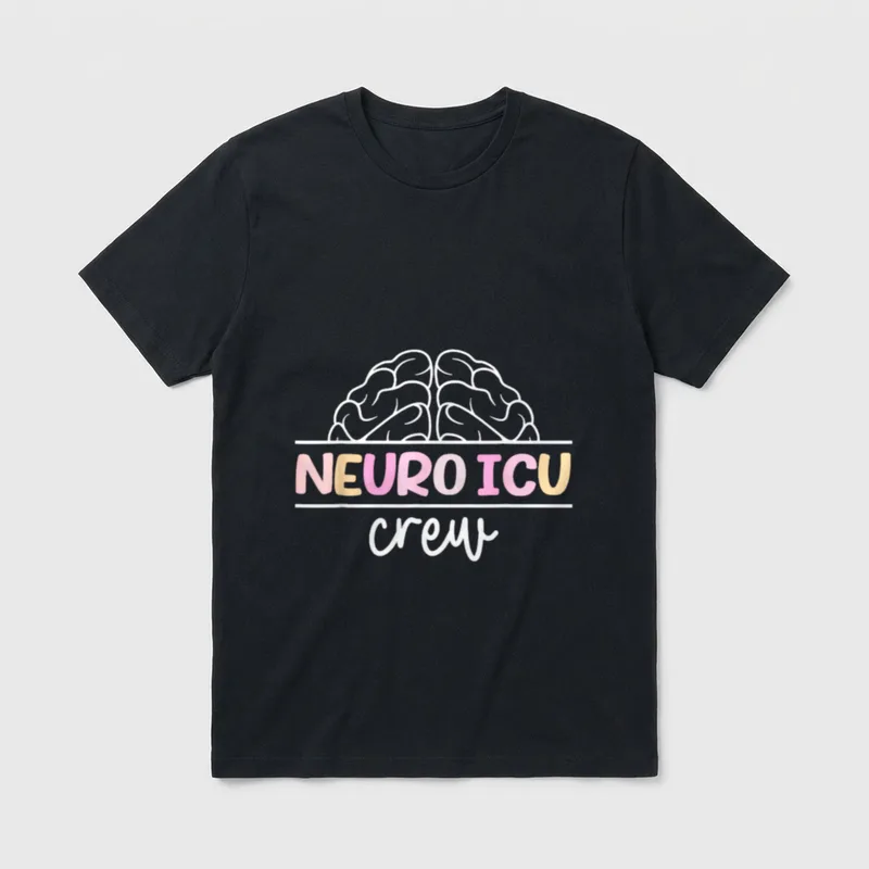 Neuro ICU Nurse Crew Neurology Intensive T-Shirt – Classic T-Shirt in Black