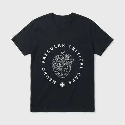 Neuro Vascular Critical Care Nurses Brain T-Shirt – Classic T-Shirt in Black