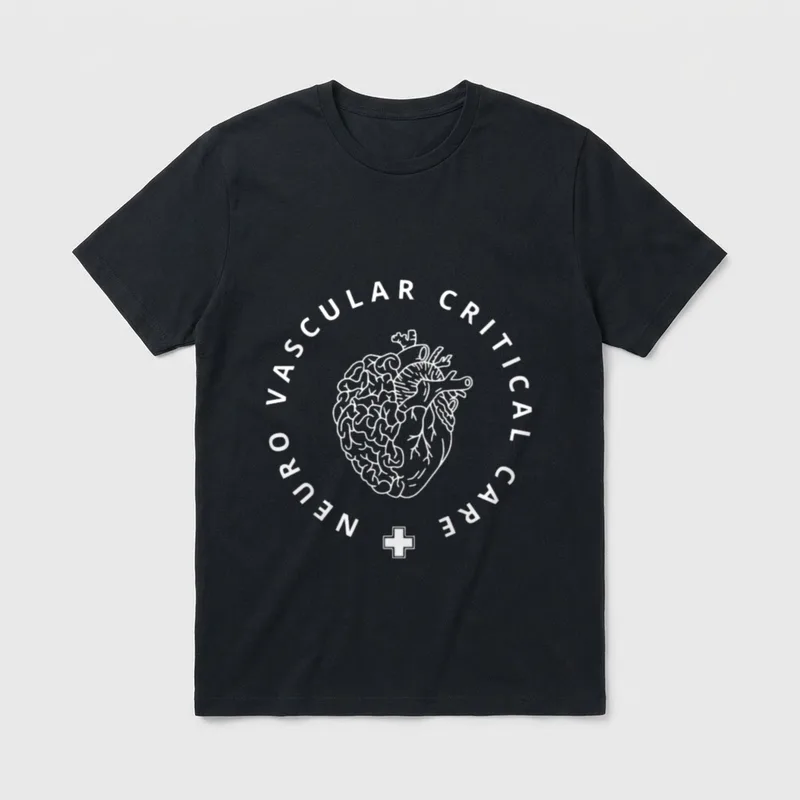 Neuro Vascular Critical Care Nurses Brain T-Shirt – Classic T-Shirt in Black