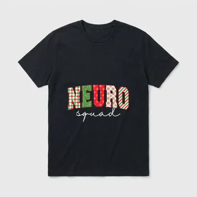 Christmas Neuro Trauma ICU Nurse Neurology T-Shirt – Classic T-Shirt in Black