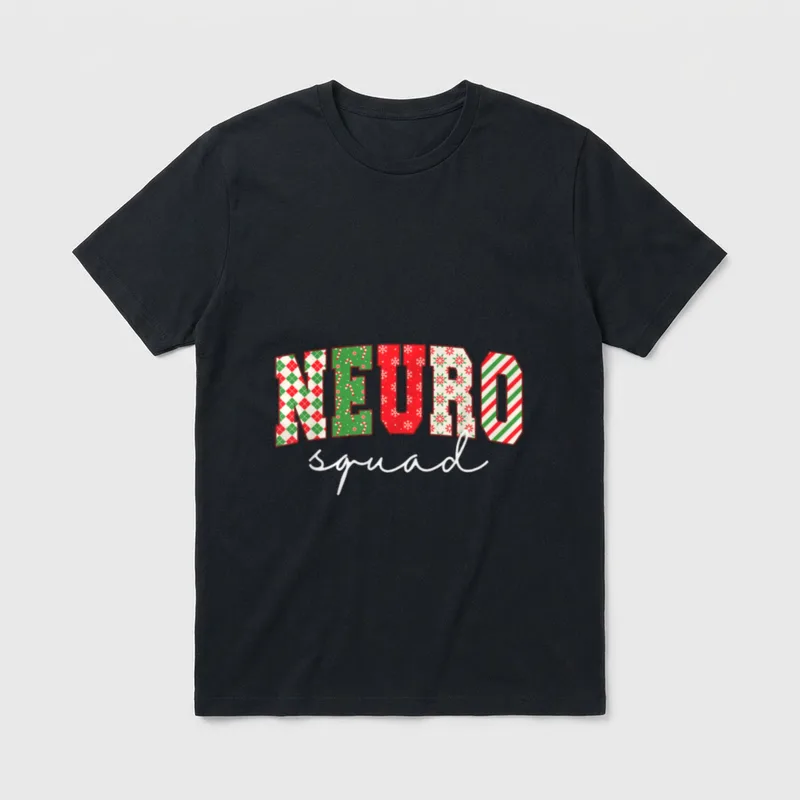 Christmas Neuro Trauma ICU Nurse Neurology T-Shirt – Classic T-Shirt in Black