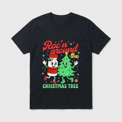 Christmas Tree ER ED ICU Roc'n T-Shirt – Classic T-Shirt in Black