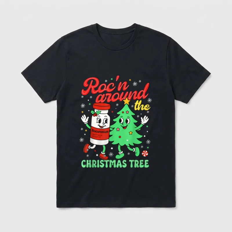 Christmas Tree ER ED ICU Roc'n T-Shirt – Classic T-Shirt in Black