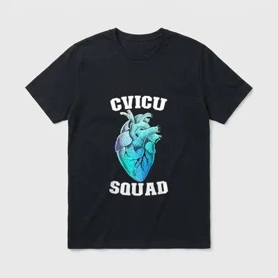 CVICU Squad Nurse Cardiovascular Intensive Care T-Shirt – Classic T-Shirt in Black