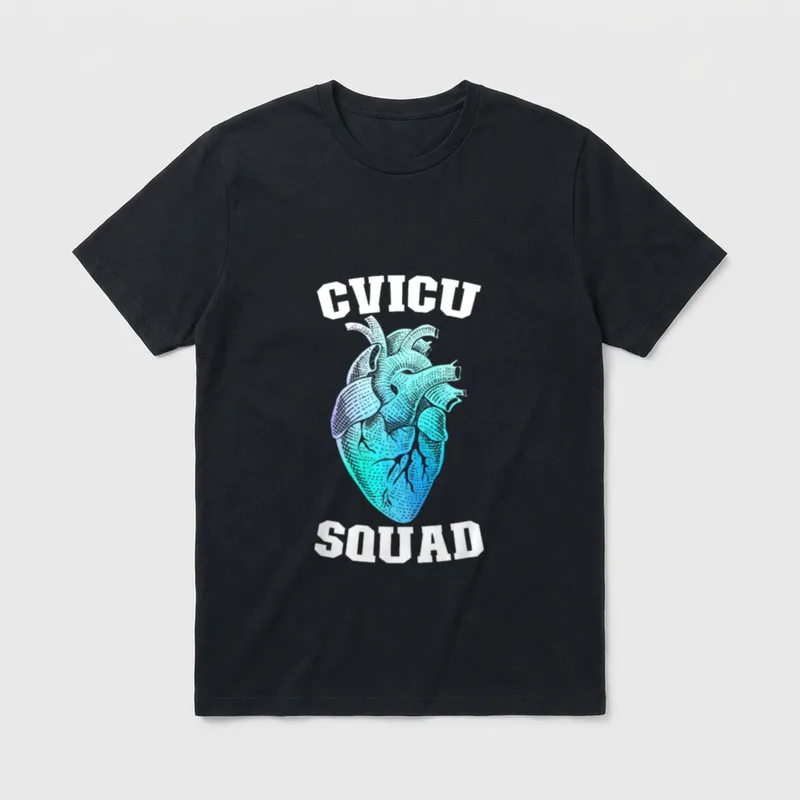 CVICU Squad Nurse Cardiovascular Intensive Care T-Shirt – Classic T-Shirt in Black