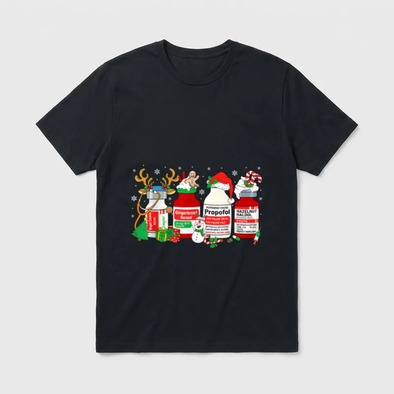 Christmas Nurse Peppermint Mocha Propofol ER T-Shirt – Classic T-Shirt in Black