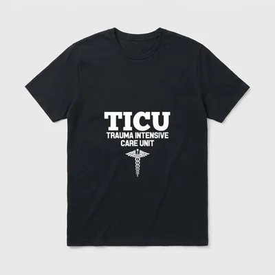 Nursing Hospital Staff Uniform Adult Black T-Shirt – Classic T-Shirt in Black