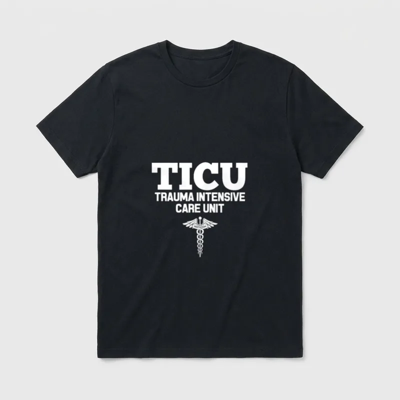 Nursing Hospital Staff Uniform Adult Black T-Shirt – Classic T-Shirt in Black