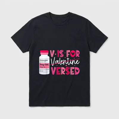 Pacu CRNA ICU ER Nurse Valentine's T-Shirt – Classic T-Shirt in Black
