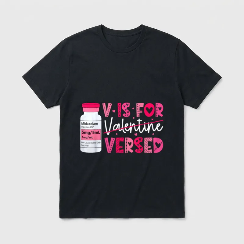 Pacu CRNA ICU ER Nurse Valentine's T-Shirt – Classic T-Shirt in Black