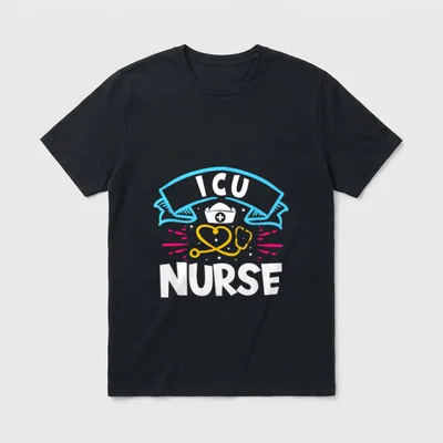 Clinic Nurse Caretaker Hospital Registered T-Shirt – Classic T-Shirt in Black