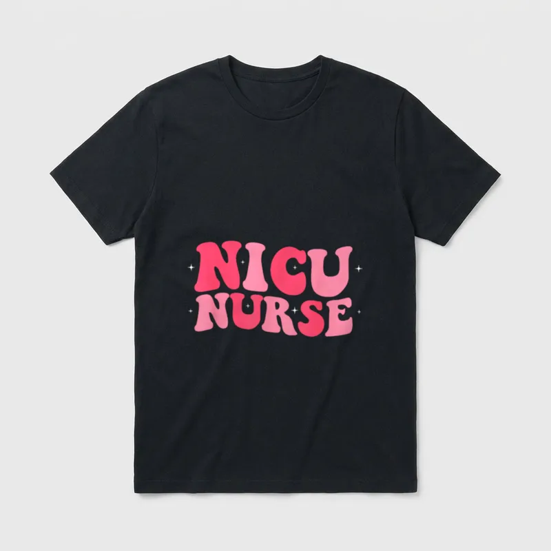 NICU Nurse ICU Groovy Nursing Intensive T-Shirt – Classic T-Shirt in Black