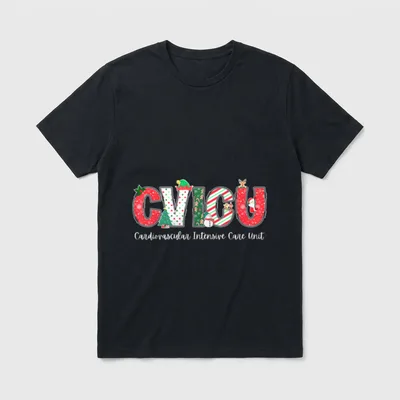 CVICU Cardiovascular Intensive Care Unit Christmas T-Shirt – Classic T-Shirt in Black