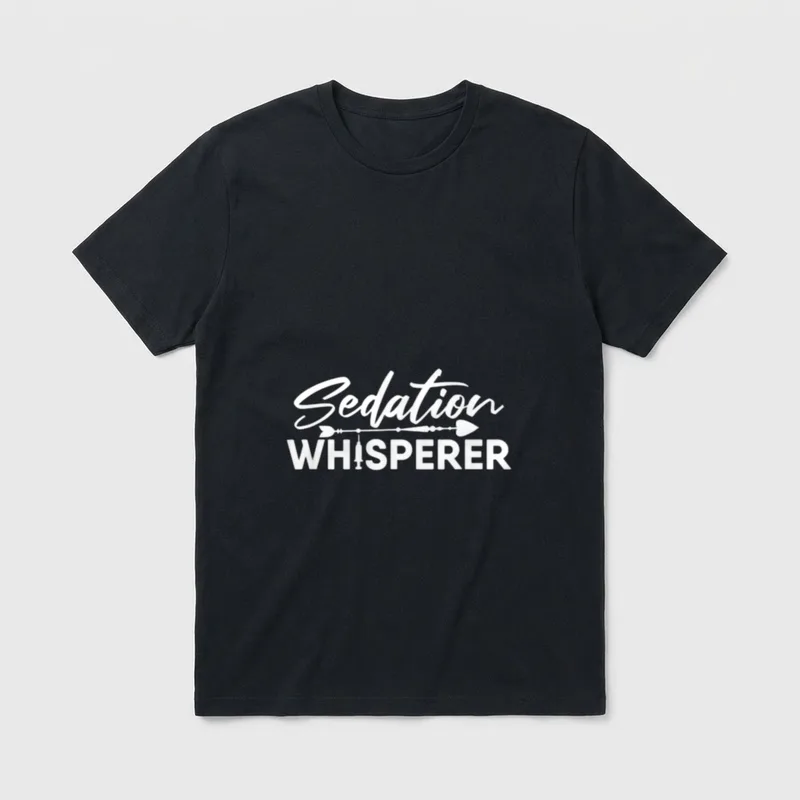 Sedation Whisperer Nurse ICU NICU Healthcare T-Shirt – Classic T-Shirt in Black