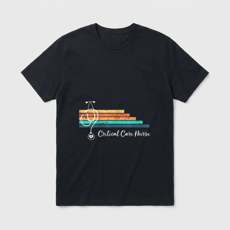 Medical Stethoscope Critical Care Nurse CCN T-Shirt – Classic T-Shirt in Black