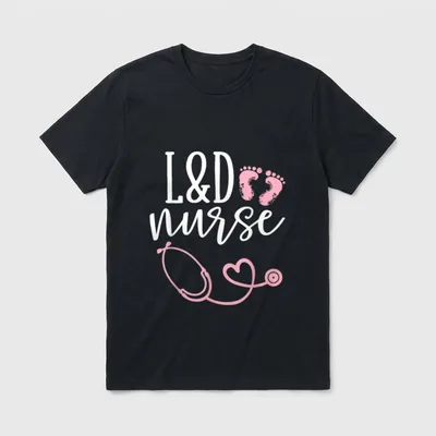 Cute Labor and Delivery Nurse T-Shirt – Classic T-Shirt in Black