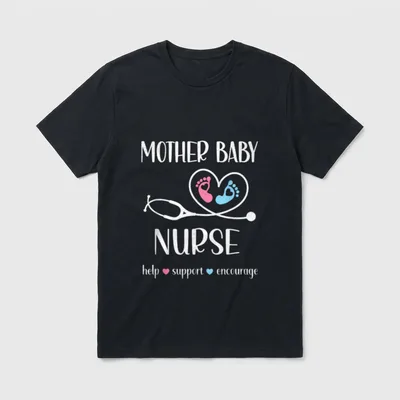Mother Baby Nurse Appreciation T-Shirt – Classic T-Shirt in Black