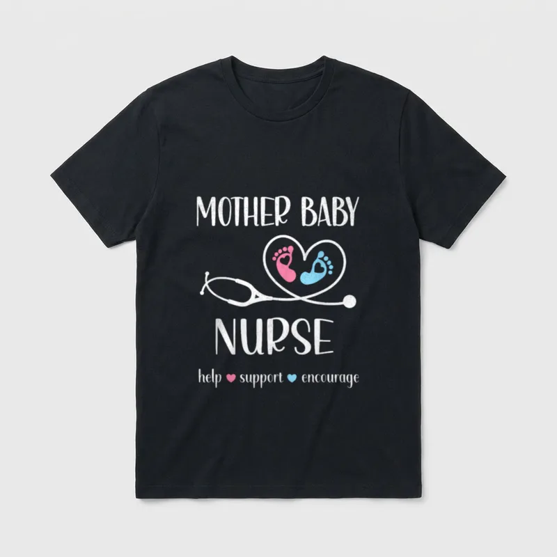 Mother Baby Nurse Appreciation T-Shirt – Classic T-Shirt in Black