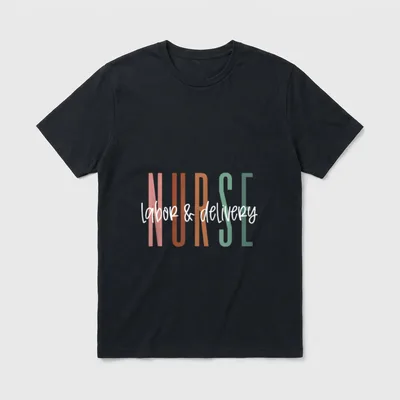 Simple Labor and Delivery Nurse T-Shirt – Classic T-Shirt in Black