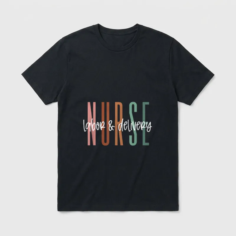 Simple Labor and Delivery Nurse T-Shirt – Classic T-Shirt in Black