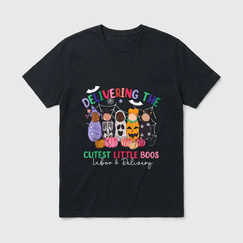 Delivering the Cutest Boos Labor Delivery T-Shirt – Classic T-Shirt in Black
