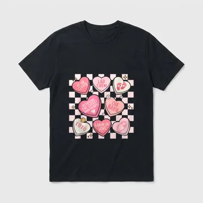 Labor and Delivery Nurse Hearts Candy T-Shirt – Classic T-Shirt in Black