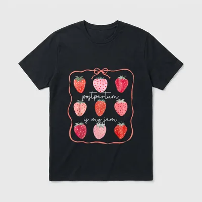 Jam Strawberry Mother Baby Nurse OB T-Shirt – Classic T-Shirt in Black