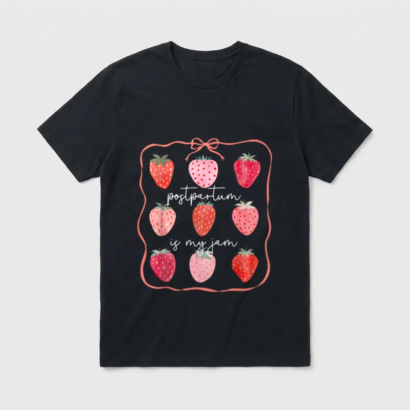Jam Strawberry Mother Baby Nurse OB T-Shirt – Classic T-Shirt in Black