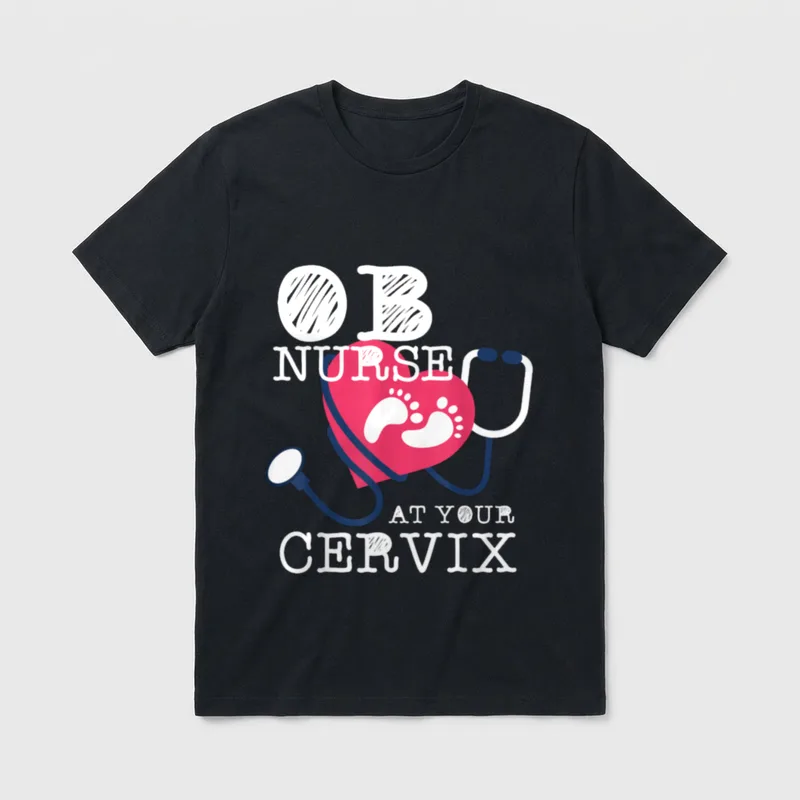 OB Nurse RN Funny Labor Delivery T-Shirt – Classic T-Shirt in Black