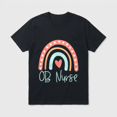 OB Nurse Funny Baby Delivery Labor T-Shirt – Classic T-Shirt in Black