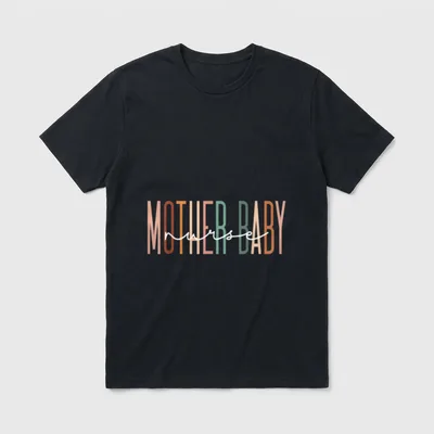 Mother Baby Nurse Postpartum Mom Nursing T-Shirt – Classic T-Shirt in Black