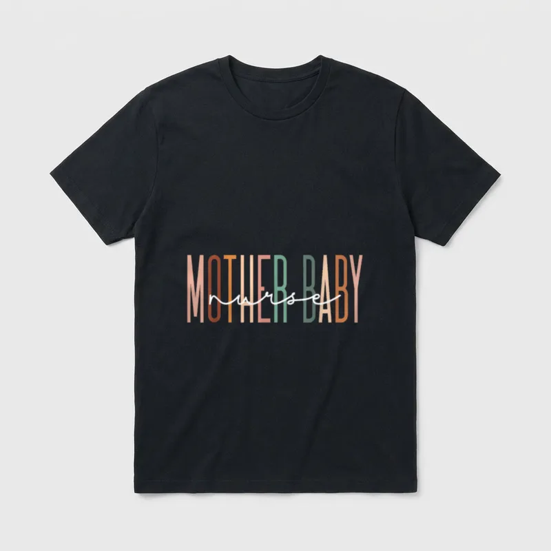Mother Baby Nurse Postpartum Mom Nursing T-Shirt – Classic T-Shirt in Black
