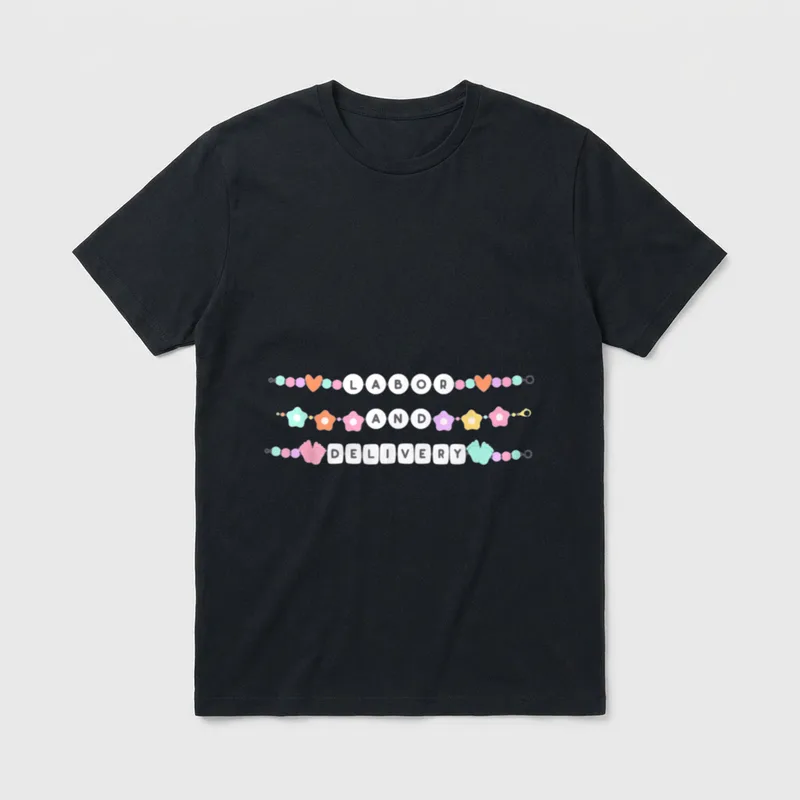 Labor and Delivery Nurse Friendship Bracelet T-Shirt – Classic T-Shirt in Black
