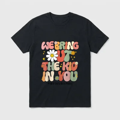 Labor and Delivery Nurse Groovy T-Shirt – WE BRING OUT THE KID IN YOU #LABOR & DELIVERY – Classic T-Shirt in Black