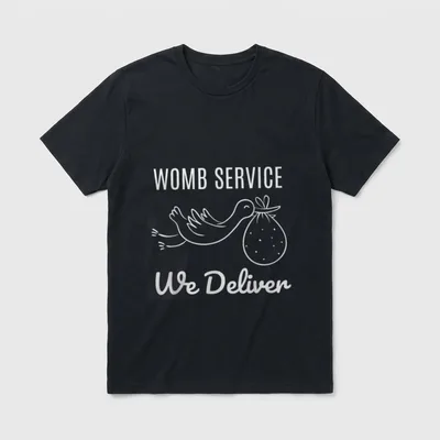Womb Service We Deliver Labor T-Shirt – Classic T-Shirt in Black