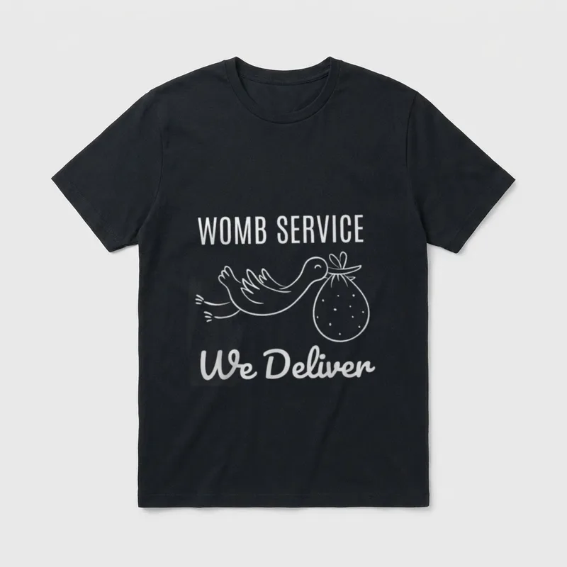 Womb Service We Deliver Labor T-Shirt – Classic T-Shirt in Black