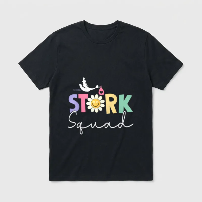 Stork Squad Labor and Delivery Nurse T-Shirt – Classic T-Shirt in Black